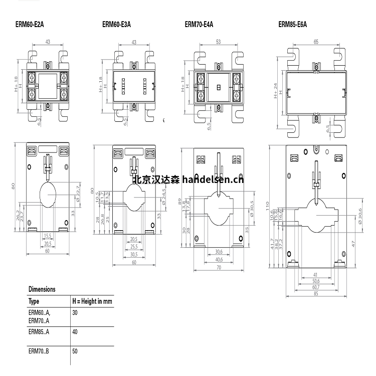 Janitza計費電流互感器ERM60-E2A Janitza計費電流互感器ERM60-E2A