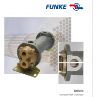 FUNKE 管殼式換熱器，主要用于冷卻液體，如潤滑油、以及通過飽和蒸汽加熱