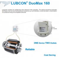 LUBCON DuoMax 160 堅固耐用的雙點潤滑裝置，用于電機的長期潤滑